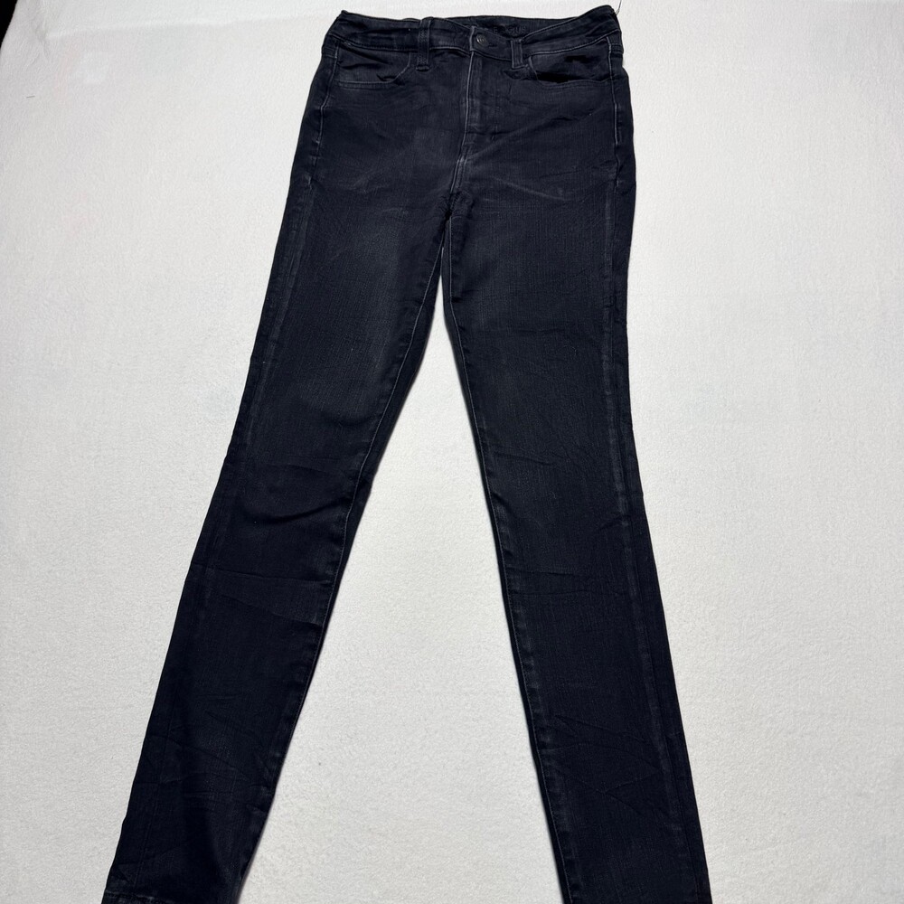 American Eagle Skinny Jeans Size 6 Black Stretch Denim